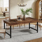 Walnut 55 Inch Rectangular Dining Table Construction