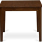 36x36 Square Edge Solid Antique Walnut Dining Table