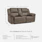 Gray Double Reclining Faux Leather Loveseat Deluxe