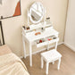 White Premium Makeup Vanity Table Illuminated Mirror