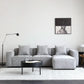 Grey Modular Sectional Sofa Set With Ottoman And Chaise