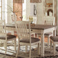 Bolanburg Farmhouse Dining Table Drawers Whitewash Seats 6