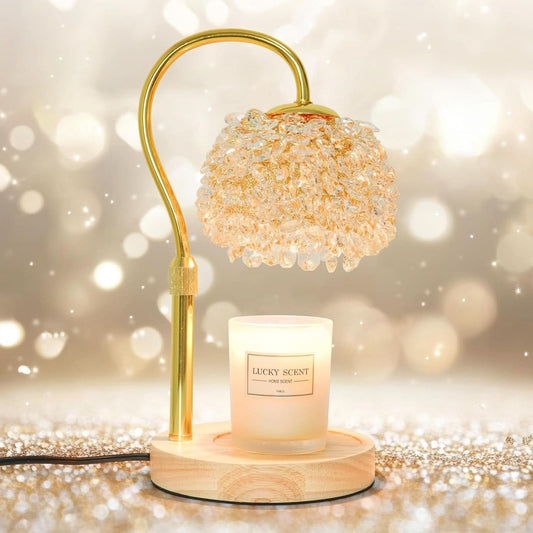 Candle Warmer Lamp Adjustable Height Crystal Lampshade