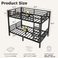 Twin XL Bunk Bed Frame Space Saving Sturdy Construction