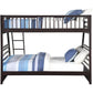 XL Twin Over Queen Bunk Bed With Drawers Espresso Finish