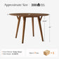 Round Walnut Dining Table Compact Customized Hardwood