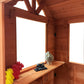 Outdoor Wooden Kids Playhouse With Flowerpot Holder