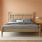 Queen Platform Bed Frame Solid Wood Weathered GrayOak