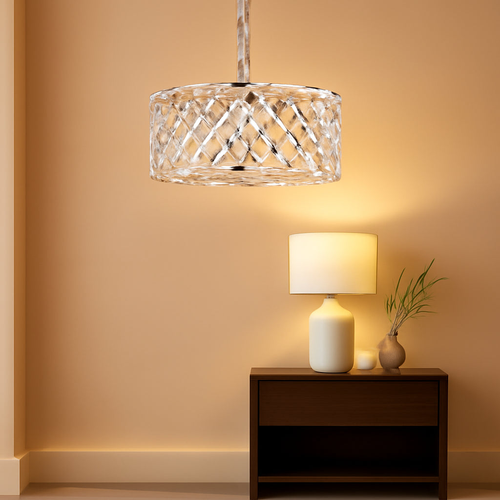 Chrome Crystal Chandelier Ceiling Mount Fixture Light