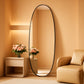 67x24 Oversized Diamond Floor Mirror Black Aluminum