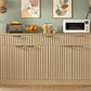Oversized Buffet Cabinet With Walnut Finish Storage