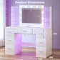 Executive Vanity Desk With Mirror RGB Illumination