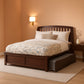 Richmond Walnut Fullsize Platform Bed With Trundle