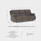 Contemporary Manual Reclining Sofa Gray Upholstery