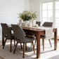 Large Walnut Wood Rectangular Farmhouse Dining Table
