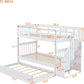 Twin Over Twin Bunk Bed With Stairs And Trundle White
