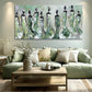 Sage Green Abstract Textured Canvas Wall Art 29x58Inch