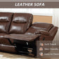 Manual Recliner Sofa Set Brown Living Room Collection