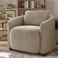 Boucle Barrel Chair Set 2 CloudSoftSherpaLounge Velvet