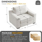 47 Inch Wide Ivory Upholstered Contemporary Armchair