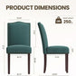 Green Velvet Executive Parsons Dining Chairs Quartet