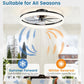 Modern Black Bladeless Ceiling Fan Remote Control
