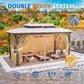 10x15 Hardtop Gazebo Brown Weatherproof Outdoor Patio