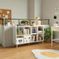 Freestanding White Eight Cube Wooden Bookshelf Organizer-3