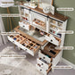 Oversized Farmhouse Vanity Desk With Illuminated Mirror