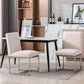 Cream Upholstered Modern Dining Chairs Mid Century SetOf2