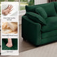Oversized 2 Piece Sofa Set 3 Seater Loveseat Green