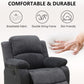 Midnight Grey Corduroy Manual Recliner Sectional Sofa