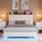 Floating King Bed Frame With LED Headboard Lighting