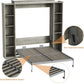 Grey Queen Murphy Bed With Multifunctional Storage-3