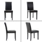 Modern PU Upholstered Dining Chairs Black Cushioned Seats