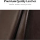 Leather Recliner Chair Brown Medium With Cup Holders And 150 Degree Recline