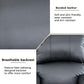 Leather Recliner Sofa Set Black For Living Room And Small Spaces