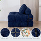 Navy Folding Sofa Bed Convertible Sleeper Chair With Back Support