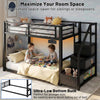 Black Twin Over Twin Metal Bunk Bed Storage Drawers
