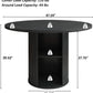 47 Inch Round Dining Table For 4 With Storage Shelf Black