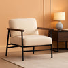 Mid Century Contemporary Accent Chair Linen Upholstery