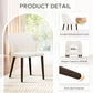 Beige Upholstered Dining Chairs With Wood Legs Set Of 6