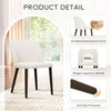 Beige Upholstered Dining Chairs With Wood Legs Set Of 6