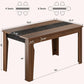 Rectangular Farmhouse 71 Inches Brown Dining Table
