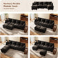 106-Inch Modular Cloud Sofa Black Sectional Modern