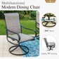 Patio Furniture Set Table For 8 Grayish Brown Swivel Chairs