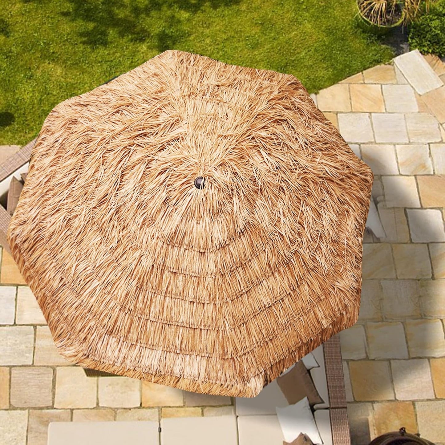 NineFoot Tiki Umbrella With ThatchedSunshade UPF50