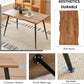 Elegant Walnut Finish 47 Inches Dining Table Set Four