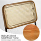 Rattan Dining Chairs Set Of 2 With PU Leather Cushions