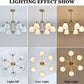 Brushed Nickel 6Light Farmhouse Chandelier Milk Glass-4
